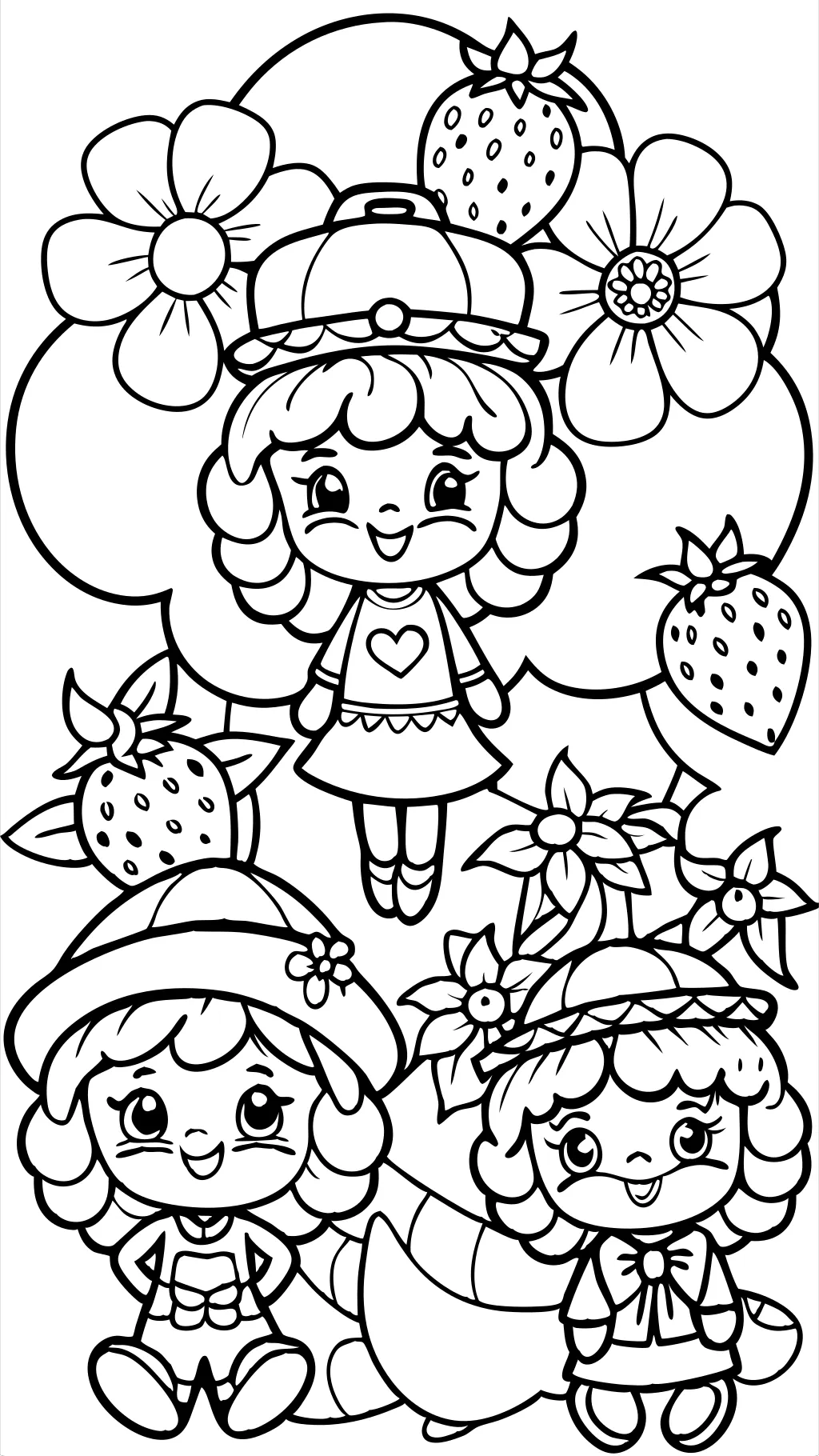 coloring pages of strawberry shortcake